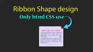 box Ribbon Shape design Html5 css3 usel | htm css Ribbon box design 2020 | WebCube  tutorials