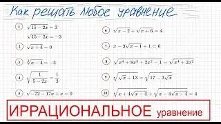 Как решать уравнение с корнями Иррациональное уравнение Как решать уравнение с корнем х под корнем