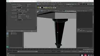 11 Maya basics - modeling a table with Splines, loft, delete history, mesh display reverse