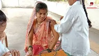 pregnant women injection & check up.