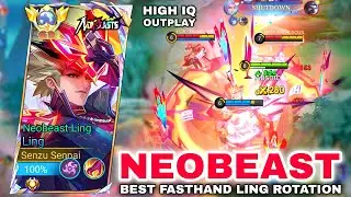 LING NEOBEAST FASTHAND ( HIGH IQ ) BEST OUTPLAY & BEST ROTATION | Ling Gameplay Mobile Legends