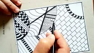 Como fazer Desenho Abstrato Padrão monocrático - Exemplo