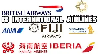 18 international airlines