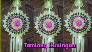 Membuat Tamiang Kuningan dari janur