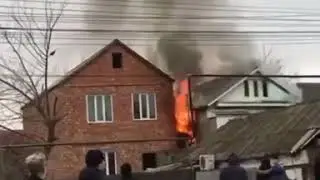 Махачкала сгорел дом