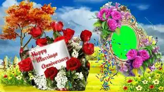 Happy Marriage Anniversary Green Screen