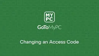 GoToMyPC - Changing an Access Code