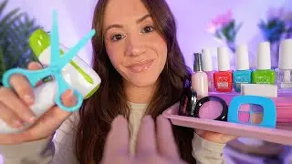ASMR Complete Plastic Makeover💄 (skincare, haircut, makeup, manicure, layered sounds)