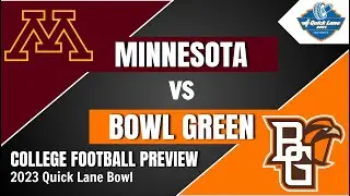 Minnesota vs Bowling Green Preview and Predictions! - 2023 Quick Lane Bowl Prediction