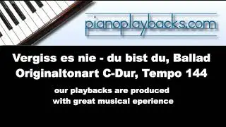 Vergiss es nie - du bist du, Ballad Style (Janz/Werth) Playback Instrumental Demo C, Tempo 144