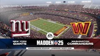 Giants vs Commanders Week 2 Simulation (Madden 25 PS5)