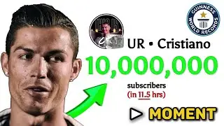 UR Cristiano Ronaldo Hitting 10 Million Subscribers (In 11.5 Hours!) | EXACT MOMENT