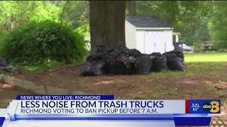 Trash pickups before 7 a.m. banned in Richmond after noise complaints