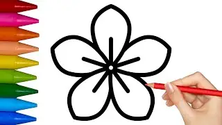 Bolalar uchun gulni qanday chizish mumkin How to draw Flower for kids