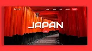 Travel Landing Page design using html css and jquery | Glitch effects