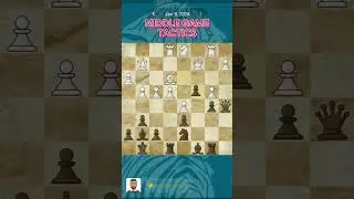 MIDLE GAME TACTICS #chess #puzzle #92 10/1/2024 | #shorts