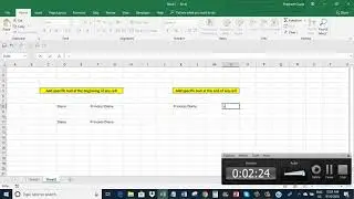 Excel: Add specific text to the beginning/end of all cells