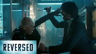 John Wick: Chapter 3 - Parabellum (2019) - Throwing Knives Scene (REVERSED)