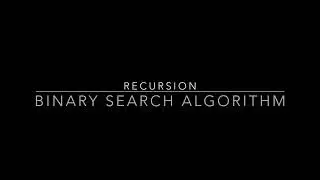 Binary Search Algorithm using Recursion in Python