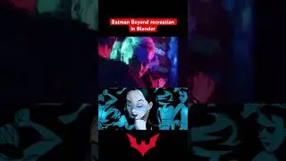 Batman Beyond intro recreation in Blender #batmanbeyond #vfx #aftereffects #blender3d #b3d