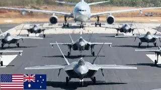 U.S. Air Force. Powerful F-22 Raptor fighters. Military exercises in Australia.