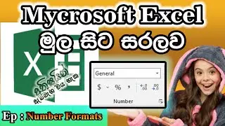 How Can Change Number Formats in Excel Sinhala Number Format වෙනස් කරන්නේ කෙසේද?