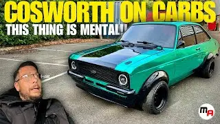 MENTAL YB COSWORTH MK2 FORD ESCORT ON CARBS - SHE DRIVES IT LIKE SHE STOLE IT!