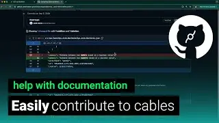 Improve cables documentation without being a github pro