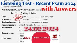IELTS Listening Actual Test 2024 with Answers | 24.02.2024