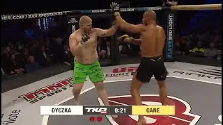 Ciryl Gane spinning back fist and double fist
