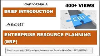 CONCEPT 1: SAP SD- WHAT IS ERP? |ENTERPRISE RESOURCE PLANNING| IN ENGLISH| SAP FORMULA|