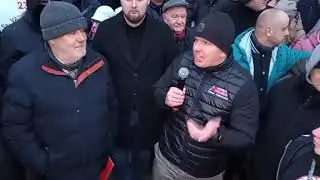 Piotrków Trybunalski, protest przeciwko drożyźnie ogrzewania.19.01.2023