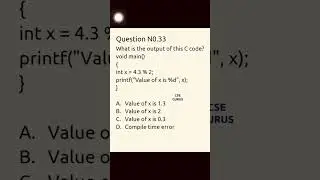 Watch all the answers in my youtube channel “CSE GURUS”. Video name is “Top 100 C mcqs”. 