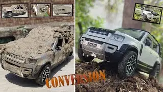 Restoration Defender Car || 1:18 Scale Diecast Model || Land Rover Car Toy
