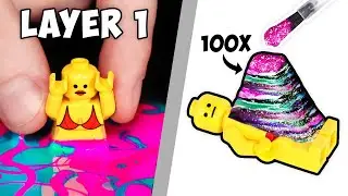I Trapped CURSED LEGO Minifigures In 100 LAYERS of NAIL POLISH...
