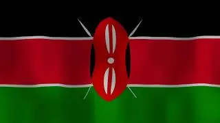 Waving Kenyan  Flag