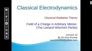 Lecture-2.2 Lienard Wiechert field