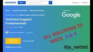 Technical Support Fundamentals -  Week 3 &4 Solutions || Google IT Support Certificate | Coursera ||