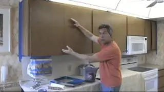 How to paint your kitchen cabinets to look as good as new.