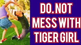 Tiger girl / tiger Kung fu self defense / tiger Grab techniques￼