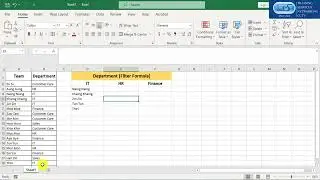 Usage of Filter Formula in Excel