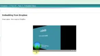 Embedding video from DropBox - Welcom Moodle 2.3