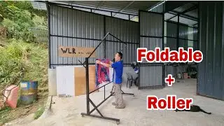 Foldable Clothes Drying Rack With Roller