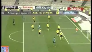 AEK-Panathinaikos 1-2 2/2/2011 Gilberto Silva Goal