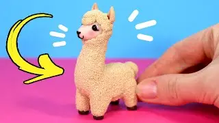 Как слепить альпака из полимерной глины! Мини животные своими руками на канале Анна Оськина!