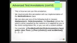 GRG-001 JUnit as a Habit: Lecture 4. Advanced Annotations.