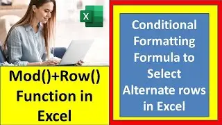 Excel select alternate rows | 