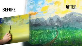 Amazing Abstract Landscape Painting Technique