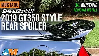 2015-2021 Mustang SpeedForm 2019 GT350 Style Rear Spoiler; Shadow Black Review & Install