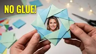 Origami photo frame from paper with your own hands